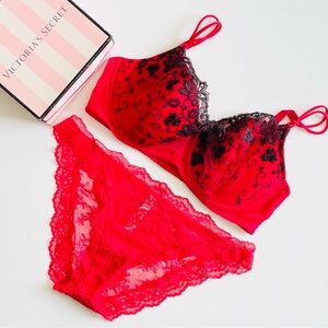 40DD XXL Victoria’s Secret red bra set